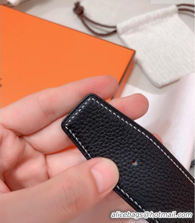 Most Popular Hermes Constance Belt Buckle & Reversible Calfskin Leather Strap 3.8cm 010802 All Black 2025