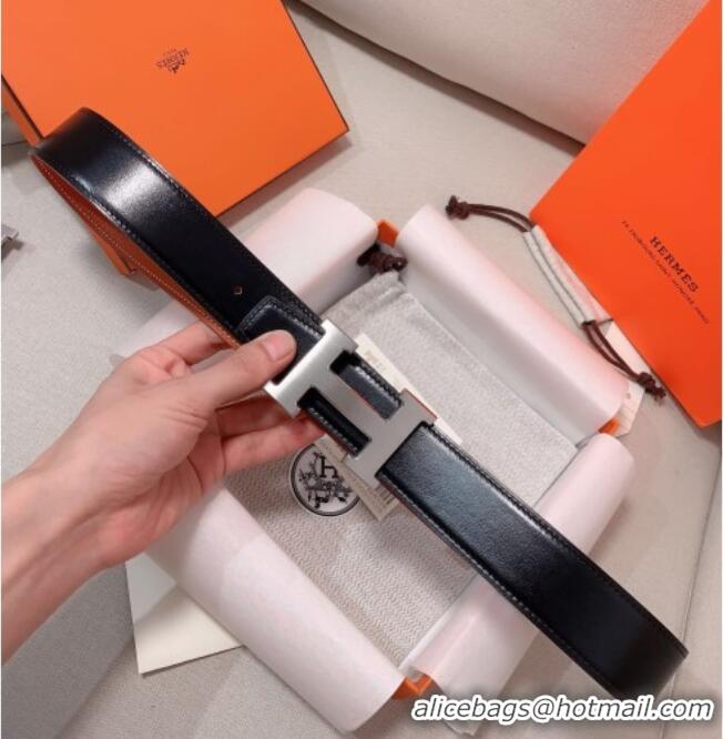 Luxury Cheap Hermes Constance Belt Buckle & Reversible Calfskin Leather Strap 3.8cm 010802 Brown/Silver 2025