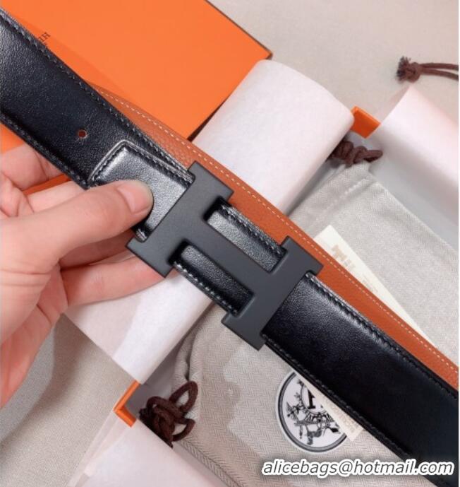 Luxury Cheap Hermes Constance Belt Buckle & Reversible Calfskin Leather Strap 3.8cm 010802 Brown/Black 2025