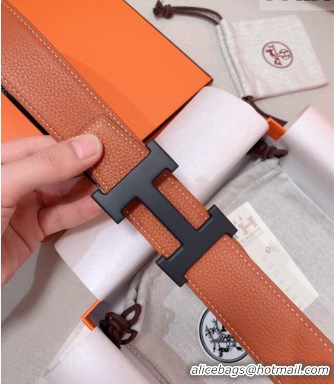 Luxury Cheap Hermes Constance Belt Buckle & Reversible Calfskin Leather Strap 3.8cm 010802 Brown/Black 2025