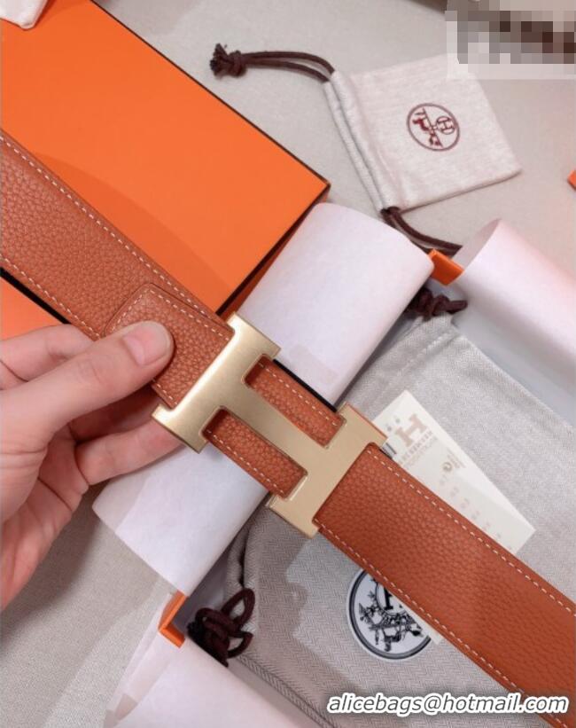 ​Most Popular Hermes Constance Belt Buckle & Reversible Calfskin Leather Strap 3.8cm 010802 Brown/Gold 2025