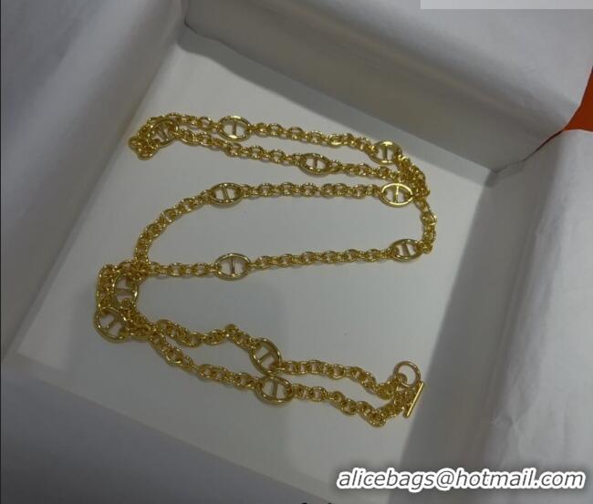 Fashion Discount Hermes Kelly Chain Belt HS011001 Gold 2025