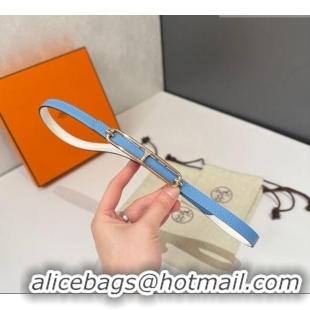 Best Price Hermes Roulis belt buckle & Reversible leather strap 1.3cm 0314 Blue/Rose Gold 2025