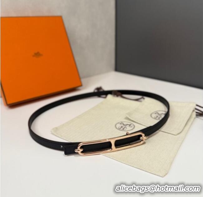Best Price Hermes Roulis belt buckle & Reversible leather strap 1.3cm 0314 Black/Gold 2025