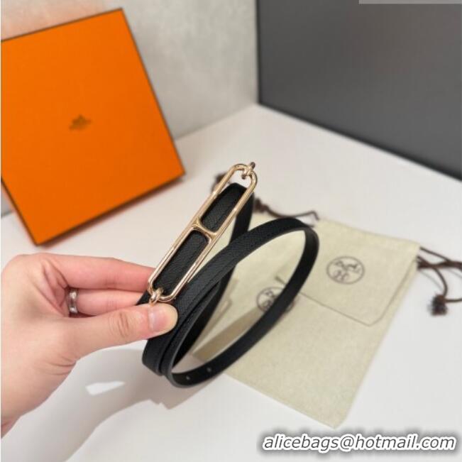 Best Price Hermes Roulis belt buckle & Reversible leather strap 1.3cm 0314 Black/Gold 2025