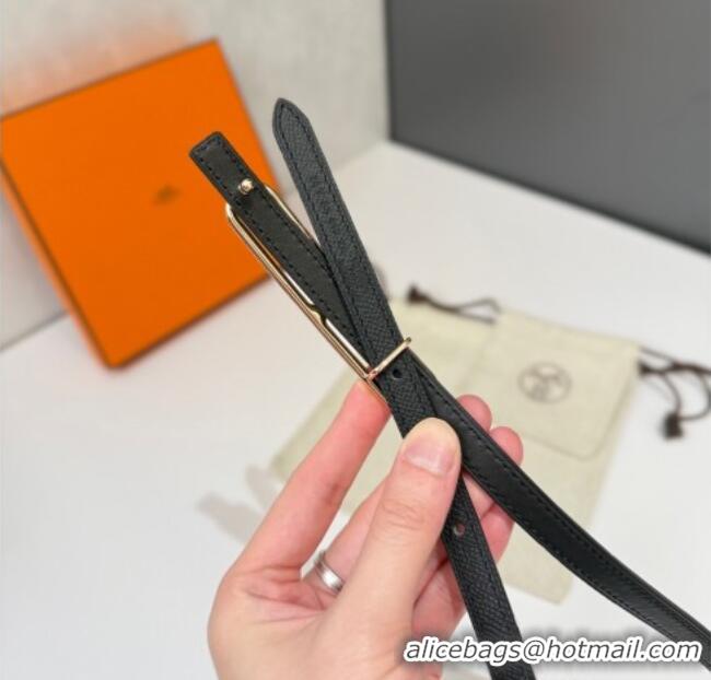 Best Price Hermes Roulis belt buckle & Reversible leather strap 1.3cm 0314 Black/Gold 2025