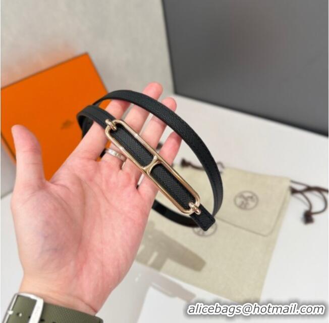 Best Price Hermes Roulis belt buckle & Reversible leather strap 1.3cm 0314 Black/Gold 2025