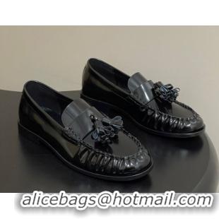 Best Price The Row Flat Loafers with Charm in Shiny Leather TR022403 Black 2026