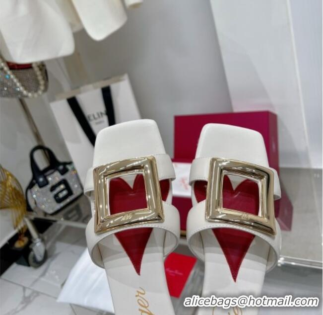 ​Good Product Roger Vivier Viv' by the Sea Mules in Calfskin 5073118 White 2025