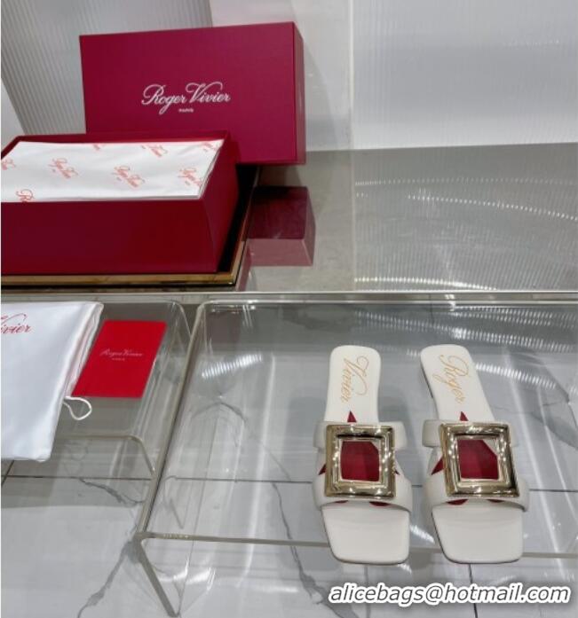 ​Good Product Roger Vivier Viv' by the Sea Mules in Calfskin 5073118 White 2025