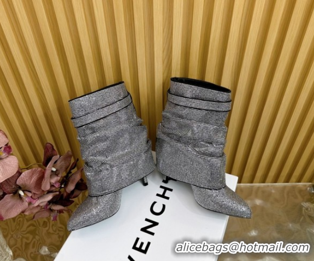 Stylish Givenchy Shark Lock Stiletto Ankle Boots with Crystals 5101115 Black 2026
