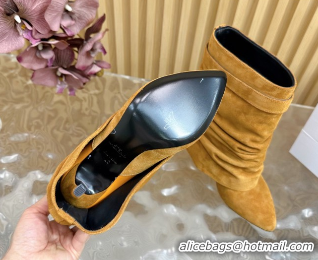 Unique Style Givenchy Shark Lock Stiletto Ankle Boots in Suede Leather 101117 Brown 2026