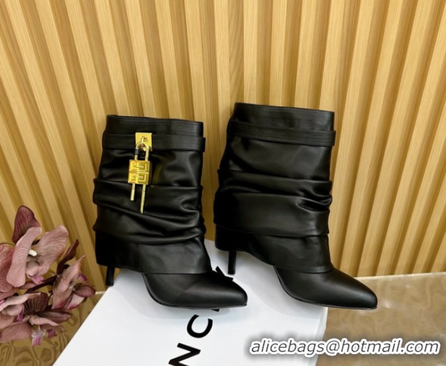 Best Grade Givenchy Shark Lock Stiletto Ankle Boots in Calfskin 101119 Black 2026
