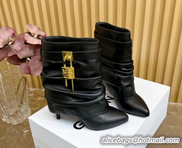 Best Grade Givenchy Shark Lock Stiletto Ankle Boots in Calfskin 101119 Black 2026