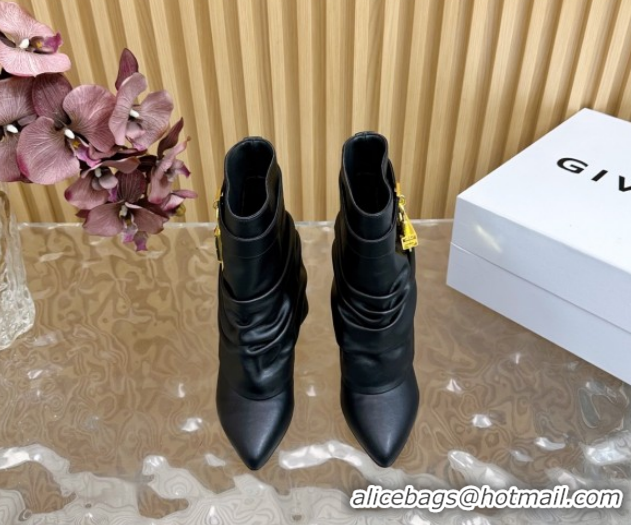 Best Grade Givenchy Shark Lock Stiletto Ankle Boots in Calfskin 101119 Black 2026