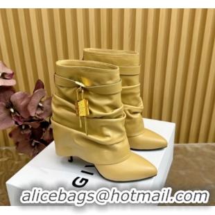 Low Price Givenchy Shark Lock Stiletto Ankle Boots in Calfskin 101120 Beige 2026