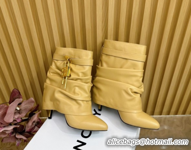 Low Price Givenchy Shark Lock Stiletto Ankle Boots in Calfskin 101120 Beige 2026