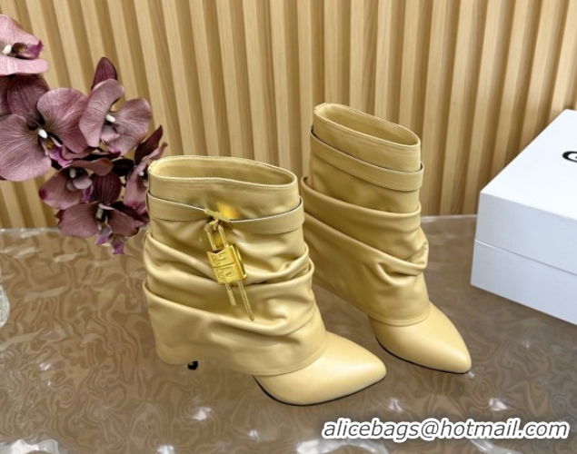Low Price Givenchy Shark Lock Stiletto Ankle Boots in Calfskin 101120 Beige 2026