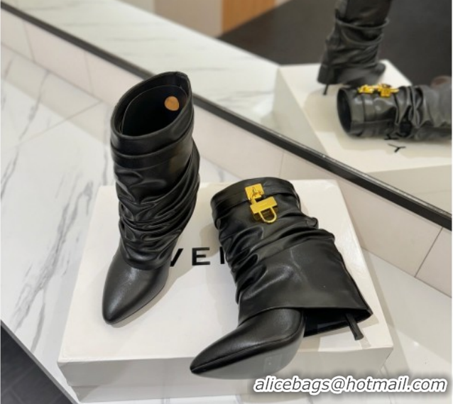 Good Quality Givenchy Shark Lock Heel Ankle Boots 10.5cm in Calfskin Leather Black 1210028 2026