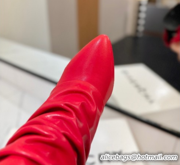 Stylish Givenchy Shark Lock Heel Ankle Boots 10.5cm in Calfskin Leather Red 1210030 2026