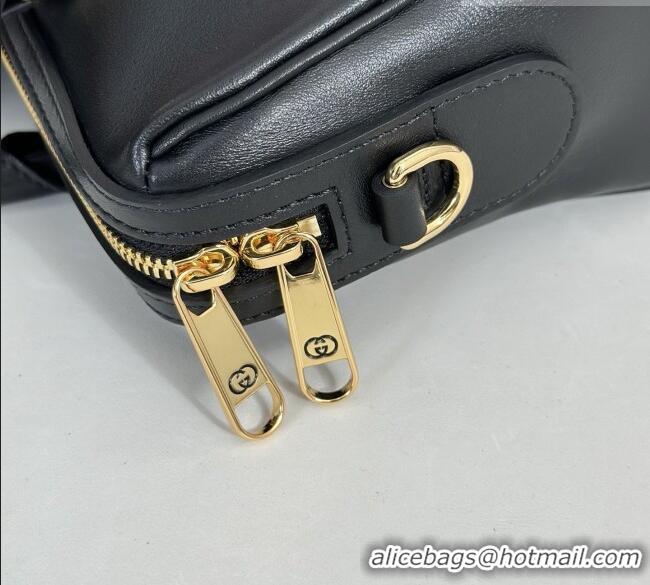 Luxury Discount Gucci Borsetto Medium Boston Bag in Black Soft Leather 866732 2026