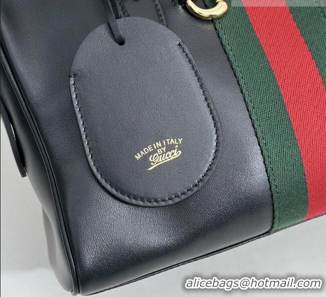 Luxury Discount Gucci Borsetto Medium Boston Bag in Black Soft Leather 866732 2026