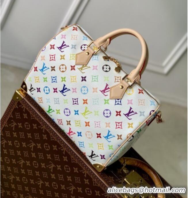 Promotional Louis Vuitton LV x TM Speedy Soft 30 Bag in Multicolor/White Canvas M27789 2026