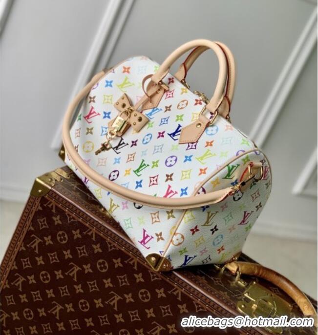 Promotional Louis Vuitton LV x TM Speedy Soft 30 Bag in Multicolor/White Canvas M27789 2026