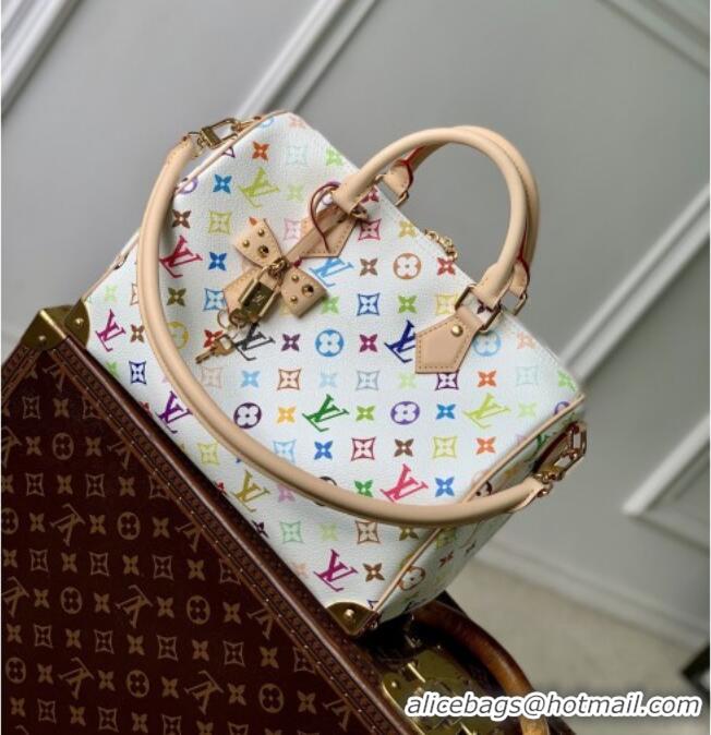 Promotional Louis Vuitton LV x TM Speedy Soft 30 Bag in Multicolor/White Canvas M27789 2026