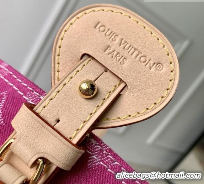 Top Grade Louis Vuitton All In BB Bag in Fuchsia Denim GOTS M27626 2026