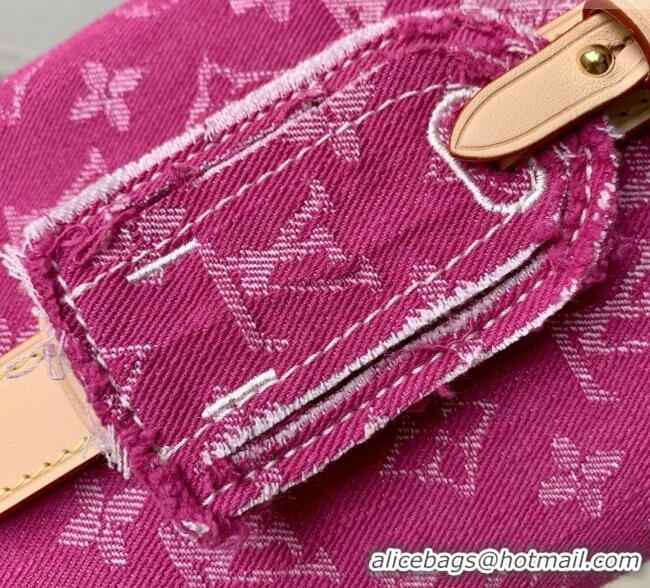Top Grade Louis Vuitton All In BB Bag in Fuchsia Denim GOTS M27626 2026