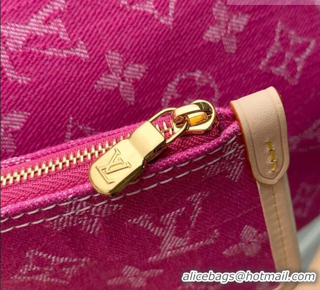 Top Grade Louis Vuitton All In BB Bag in Fuchsia Denim GOTS M27626 2026