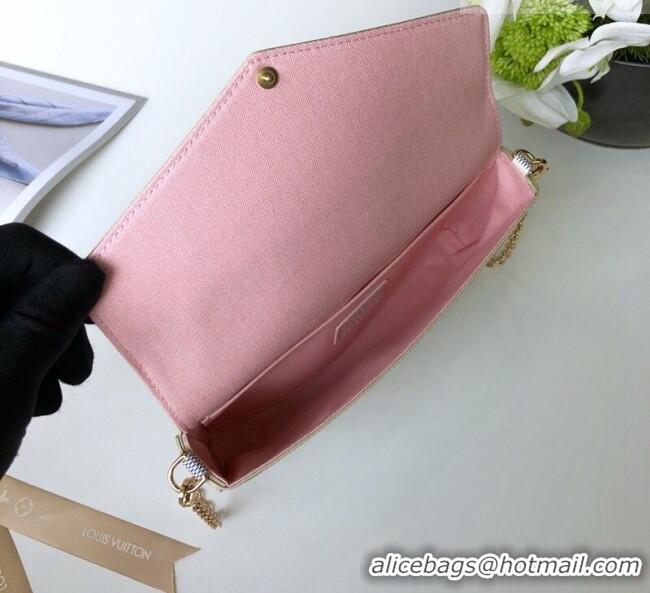 Good Taste Louis Vuitton Pochette Félicie Bag in Damier Azur Canvas N63106 White 2026