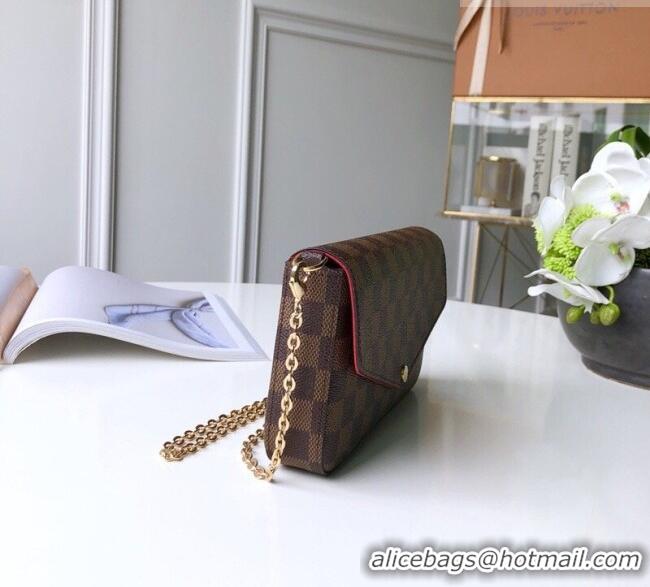 Best Product Louis Vuitton Pochette Félicie Bag in Damier Ebene Canvas N63032 Brown 2026