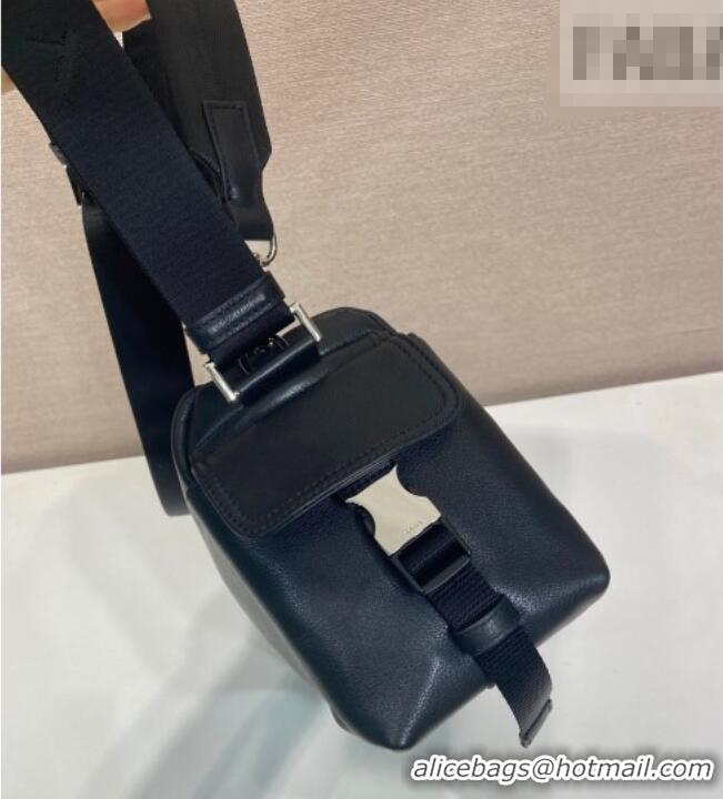 Shop Discount Prada Explore Leather Shoulder bag 2VH206 Black 2026