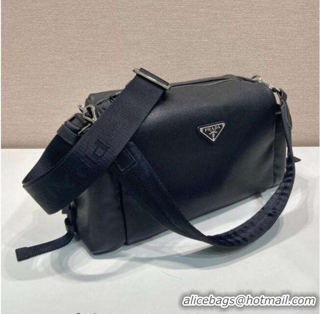 Shop Discount Prada Explore Leather Shoulder bag 2VH206 Black 2026