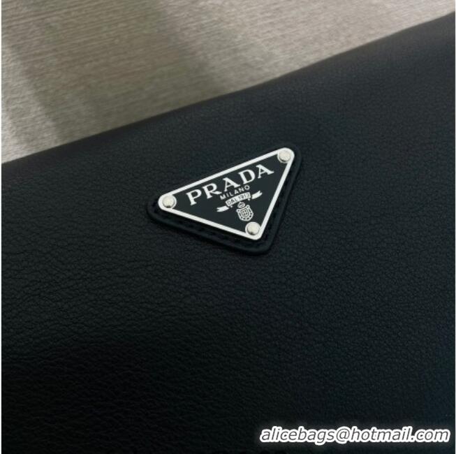 Shop Discount Prada Explore Leather Shoulder bag 2VH206 Black 2026