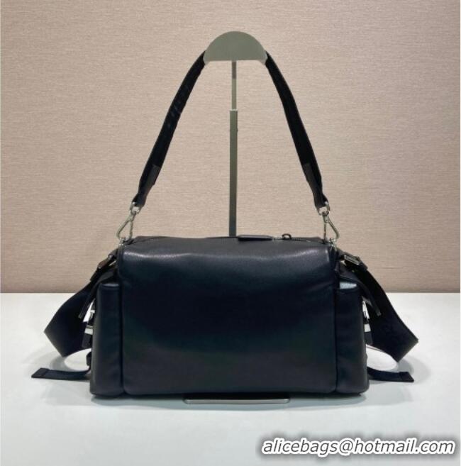 Shop Discount Prada Explore Leather Shoulder bag 2VH206 Black 2026