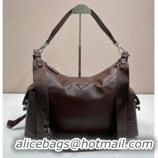 Famous Brand Prada Men's Explore Calf Leather bag 2VH204 Coffee Brown 2026