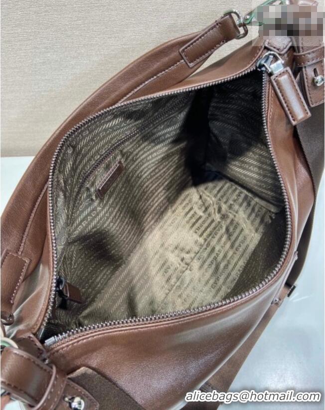 Famous Brand Prada Men's Explore Calf Leather bag 2VH204 Coffee Brown 2026