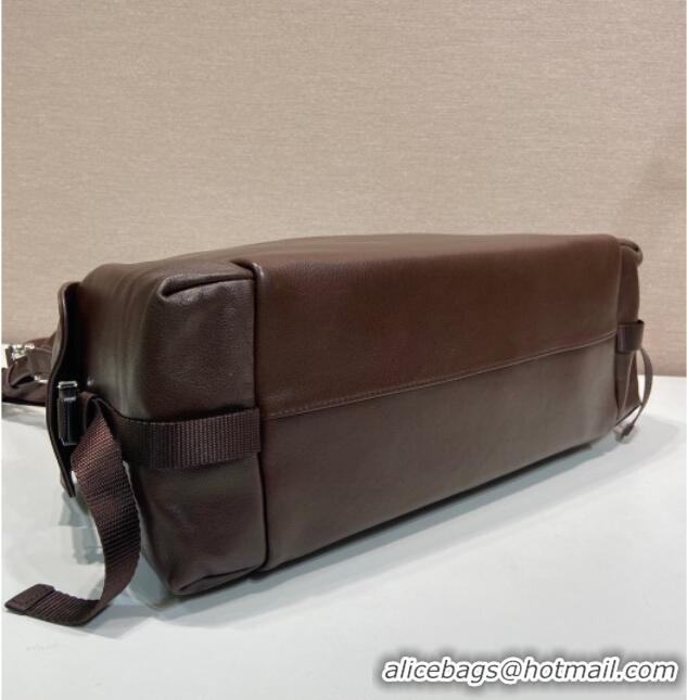 Famous Brand Prada Men's Explore Calf Leather bag 2VH204 Coffee Brown 2026