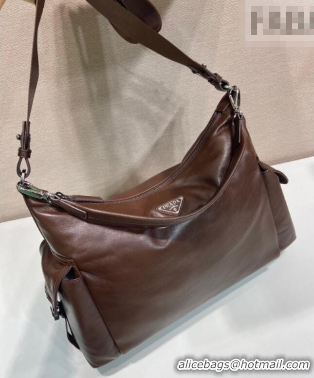 Famous Brand Prada Men's Explore Calf Leather bag 2VH204 Coffee Brown 2026