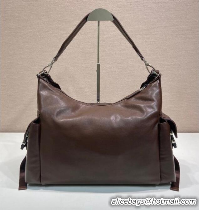 Famous Brand Prada Men's Explore Calf Leather bag 2VH204 Coffee Brown 2026