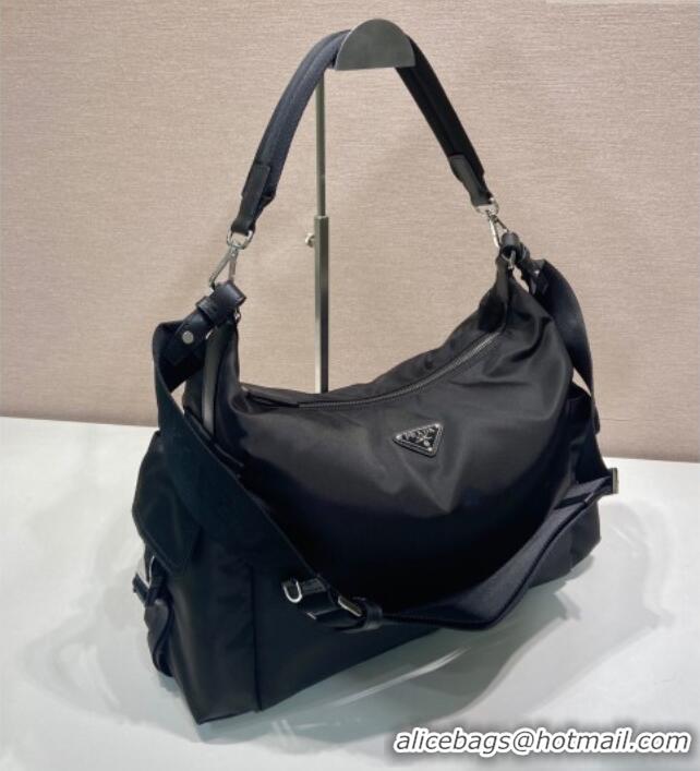 Well Crafted Prada Men's Explore Re-Nylon and leather bag 2VH204 Black 2025