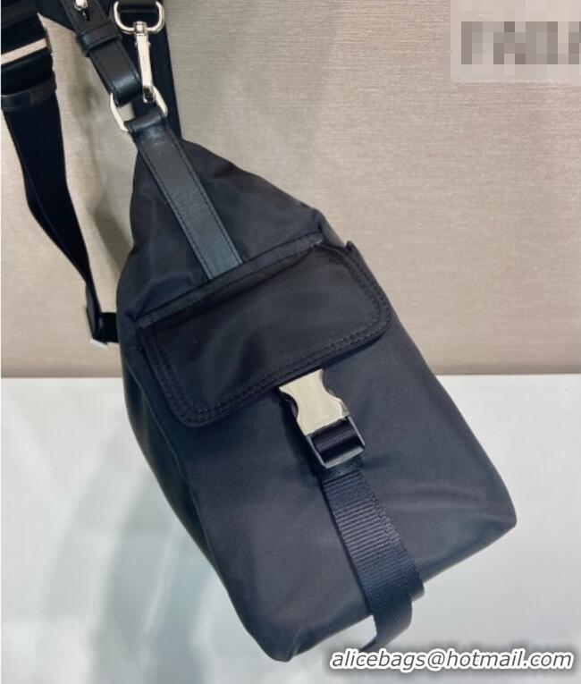 Well Crafted Prada Men's Explore Re-Nylon and leather bag 2VH204 Black 2025