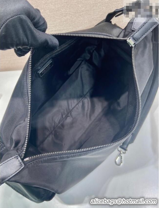 Well Crafted Prada Men's Explore Re-Nylon and leather bag 2VH204 Black 2025