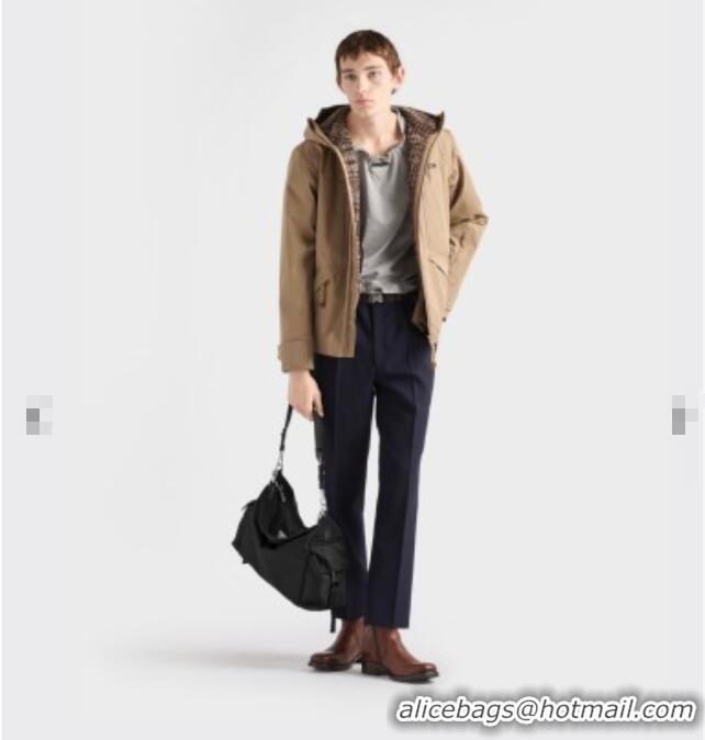 Well Crafted Prada Men's Explore Re-Nylon and leather bag 2VH204 Black 2025