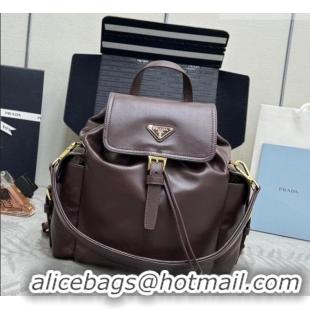 Best Product Prada Explore medium nappa leather backpack bag 1BZ080 Burgundy 2026