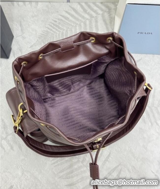 Best Product Prada Explore medium nappa leather backpack bag 1BZ080 Burgundy 2026