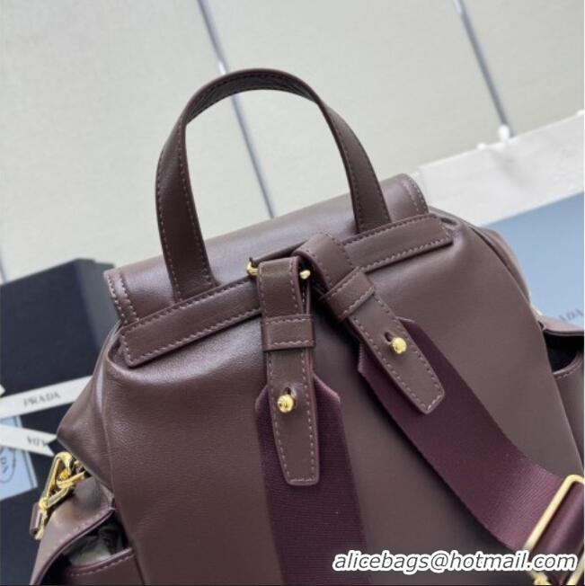 Best Product Prada Explore medium nappa leather backpack bag 1BZ080 Burgundy 2026